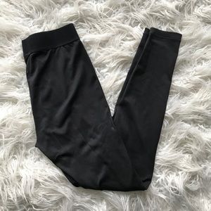 SECNDNTURE RIBBED BLACK TIGHT LEGGINGS